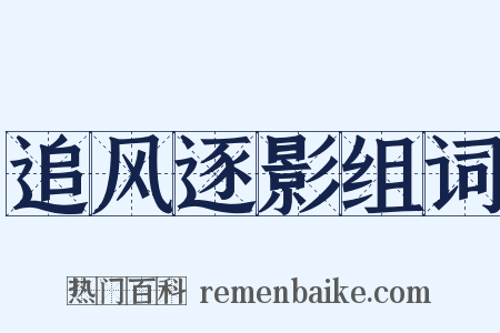 追风逐影组词是什么意思的图片